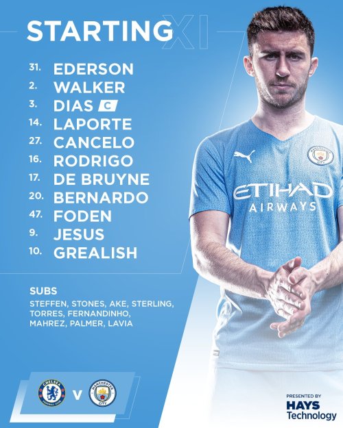 Team News Man City line-up vs Chelsea EPL